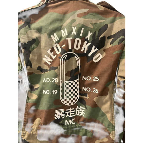 Vintage 1965 U.S Army M-65 Field Jacket "Neo-Tokyo" Camo Hooded Sz Small Vietnam - Picture 3 of 9